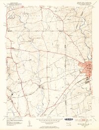 Newark West 1953 topographic map thumbnail