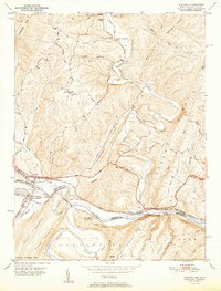 Oldtown 1951 topographic map thumbnail