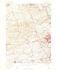 Alburtis 1957 topographic map thumbnail