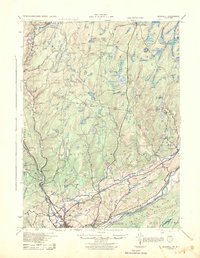 Bushkill 1943 topographic map preview