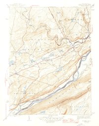 Bushkill 1947 topographic map preview
