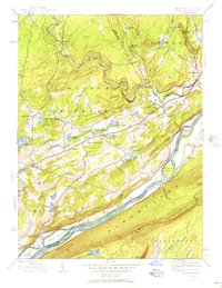 Bushkill 1944 topographic map preview