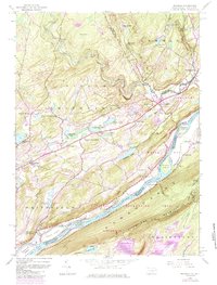 Bushkill 1944 topographic map preview