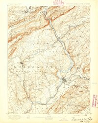 Delaware Water Gap 1893 topographic map thumbnail