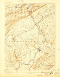 Delaware Water Gap 1893 topographic map thumbnail