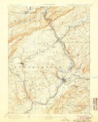Delaware Water Gap 1893 topographic map thumbnail