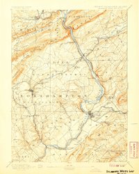 Delaware Water Gap 1893 topographic map thumbnail