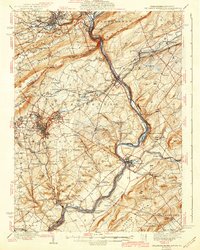 Delaware Water Gap 1942 topographic map thumbnail