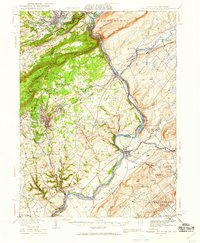 Delaware Water Gap 1936 topographic map thumbnail