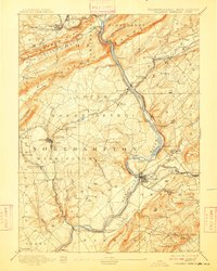 Delaware Watergap 1893 topographic map thumbnail