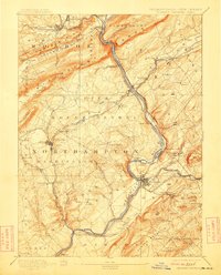 Delaware Watergap 1893 topographic map thumbnail