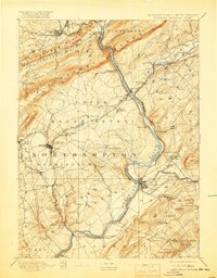 Delaware Watergap 1893 topographic map thumbnail