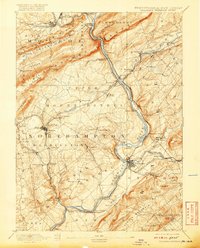 Delaware Watergap 1893 topographic map thumbnail