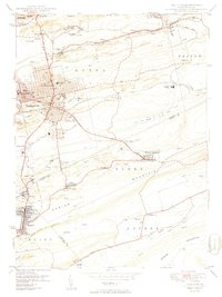 Hazleton 1950 topographic map thumbnail