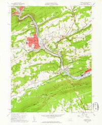 Lehighton 1960 topographic map thumbnail