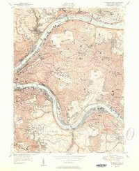 Pittsburgh East 1951 topographic map thumbnail