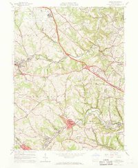 Oakdale 1960 topographic map thumbnail