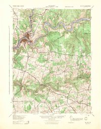 Oil City 1943 topographic map thumbnail