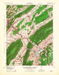 Tyrone 1946 topographic map preview