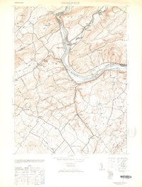 Riegelsville 1953 topographic map preview
