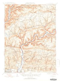 Warrensville 1930 topographic map thumbnail