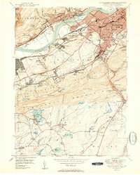 Wilkes-Barre West 1950 topographic map thumbnail