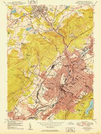 Scranton 1950 topographic map thumbnail
