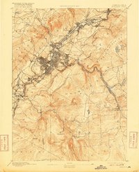 Scranton 1893 topographic map thumbnail