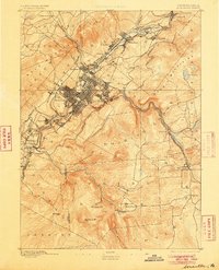 Scranton 1893 topographic map thumbnail