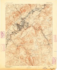 Scranton 1893 topographic map thumbnail