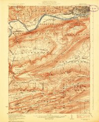 Williamsport 1923 topographic map thumbnail