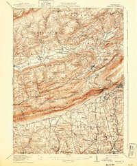Wind Gap 1916 topographic map preview