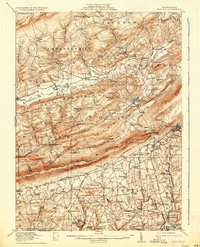 Wind Gap 1916 topographic map preview