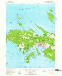 Central St. Thomas 1955 topographic map thumbnail