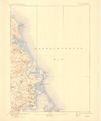 Duxbury 1893 topographic map thumbnail