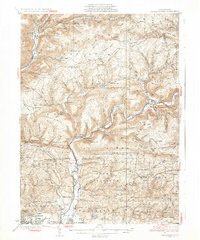 Warrensville 1934 topographic map thumbnail