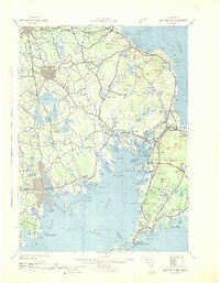 New Bedford 1942 topographic map thumbnail