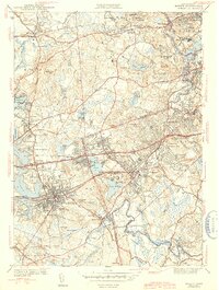 Natick 1943 topographic map preview