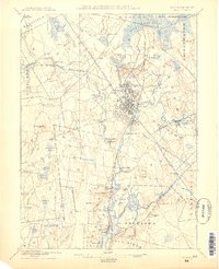 Taunton 1885 topographic map thumbnail