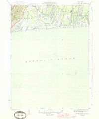 Tisbury Great Pond 1944 topographic map thumbnail