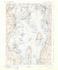 Narragansett Bay 1892 topographic map thumbnail