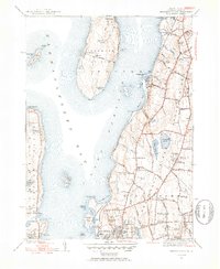 Prudence Island 1939 topographic map thumbnail