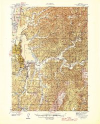 Coos Bay 1945 topographic map thumbnail