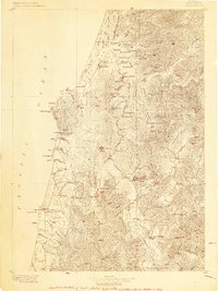 Coos Bay 1896 topographic map thumbnail