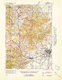 Corvallis 1942 topographic map thumbnail