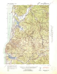 Nestucca Bay 1941 topographic map thumbnail