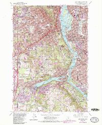 Lake Oswego 1961 topographic map preview