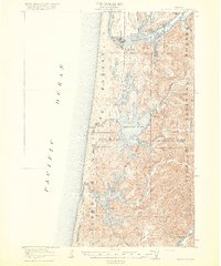 Siltcoos Lake 1920 topographic map thumbnail