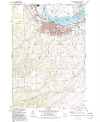 The Dalles South 1977 topographic map thumbnail