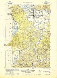 Tillamook 1942 topographic map thumbnail